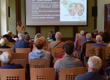 Edukační přednáška o Parkinsonově nemoci s MUDr. Šourkovou pro pacienty a veřejnost